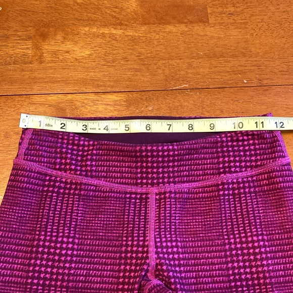ivivva by Lululemon Girls Size 12 Rhythmic Tights Full Length Leggings Plaid - Picture 12 of 14